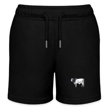 Zeichnung eines Brahman Rind - Kinder Organic Joggingshorts Mini Bolter von Stanley/Stella - Schwarz - Vorne