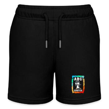 Einschulung Schulkind Schule Schulanfang Geschenk - Kinder Organic Joggingshorts Mini Bolter von Stanley/Stella - Schwarz - Vorne