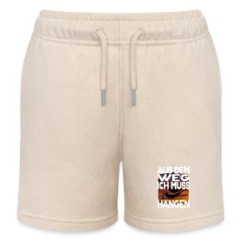 Survival Outdoor Hängematte Spruch Wald Wildnis - Kinder Organic Joggingshorts Mini Bolter von Stanley/Stella - Natur - Vorne