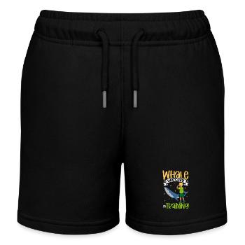 Whale Watcher in Training - Walbeobachtung - Kinder Organic Joggingshorts Mini Bolter von Stanley/Stella - Schwarz - Vorne