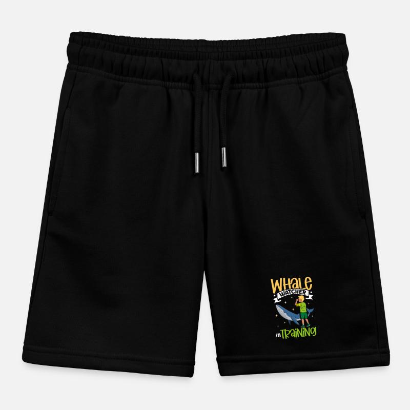 Whale Watcher in Training - Whale Watching Kids Organic Sweat Shorts by Stanley/Stella