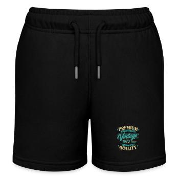 Vintage 1973 Geburtstag Sprüche "Limitierte - Kinder Organic Joggingshorts Mini Bolter von Stanley/Stella - Schwarz - Vorne