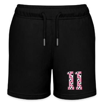 11 Anniversaire Football Rose - Short de jogging enfant bio Stanley/Stella - noir - Devant