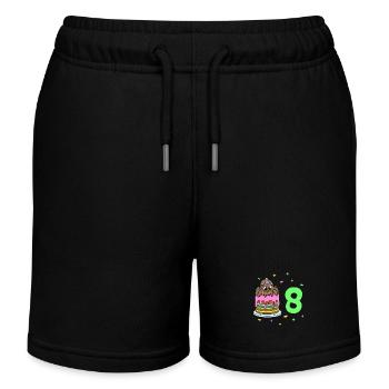 Avec Spider - Anniversaire des enfants 8 ans - Short de jogging enfant bio Stanley/Stella - noir - Devant