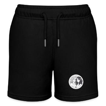 Gemini zodiac sign women black and white - Kids Organic Sweat Shorts by Stanley/Stella - black - Front
