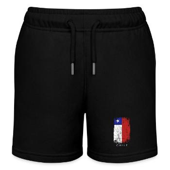 Souvenir avec le drapeau du pays du Chili - Short de jogging enfant bio Stanley/Stella - noir - Devant