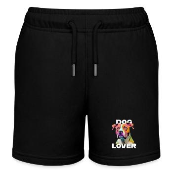 Amant des chiens American Stafford - Short de jogging enfant bio Stanley/Stella - noir - Devant