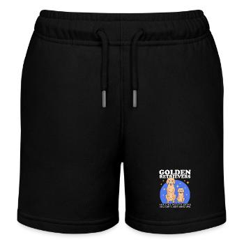 Golden Retriever Dog Dog Owner Gift - Kids Organic Sweat Shorts by Stanley/Stella - black - Front