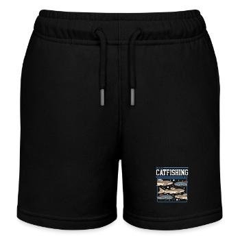 Pêcheurs à la ligne Pêche au poisson-chat Poisson Cadeau de pêche - Short de jogging enfant bio Stanley/Stella - noir - Devant