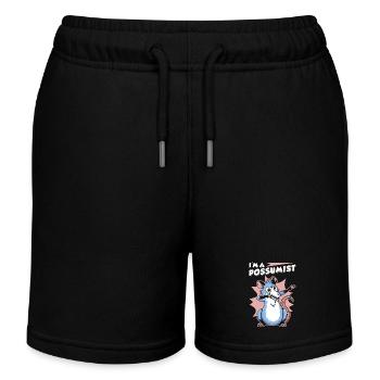 Opossum Spruch - Kinder Organic Joggingshorts Mini Bolter von Stanley/Stella - Schwarz - Vorne