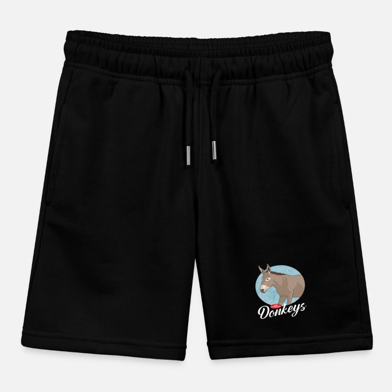 Donkey Donkey Donkey Owner Donkey Lover Gift Kids Organic Sweat Shorts by Stanley/Stella