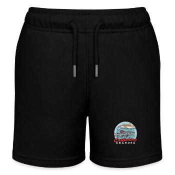 Angler Opa Wels Angeln Fische Fischen Geschenk - Kinder Organic Joggingshorts Mini Bolter von Stanley/Stella - Schwarz - Vorne