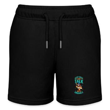Rede mit deinen Wichteln - Gartenzwerg - Kinder Organic Joggingshorts Mini Bolter von Stanley/Stella - Schwarz - Vorne