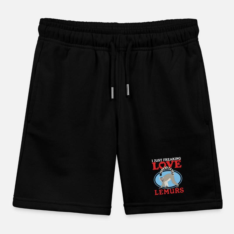 Lemur Ring-tailed lemurs Ringed Tail Lemure Gift Kids Organic Sweat Shorts by Stanley/Stella