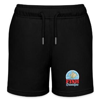 Aquarium Aquaristics Aquarist Grandpa Gift - Kids Organic Sweat Shorts by Stanley/Stella - black - Front