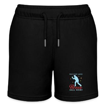 Boccia Boulesport Bocce Bocciaspieler Geschenk - Kinder Organic Joggingshorts Mini Bolter von Stanley/Stella - Schwarz - Vorne
