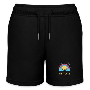 don't do it, happy rainbow - Kids Organic Sweat Shorts by Stanley/Stella - black - Front