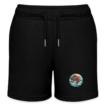 Dragon chinois - Short de jogging enfant bio Stanley/Stella - noir - Devant