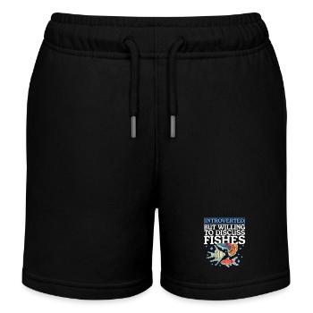 Aquaristics Aquarium Aquarist Ornamental Fish Gift - Kids Organic Sweat Shorts by Stanley/Stella - black - Front