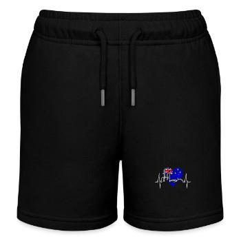 Sydney Skyline Heartbeat Australie Flag Heart - Short de jogging enfant bio Stanley/Stella - noir - Devant