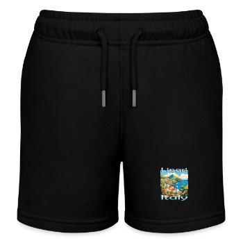 Italy Lipari Sizilien Inspirierendes Design - Kinder Organic Joggingshorts Mini Bolter von Stanley/Stella - Schwarz - Vorne