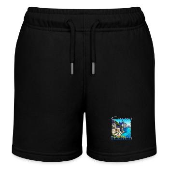 Hawaii Waikiki Beach O'ahu Honolulu Design - Kinder Organic Joggingshorts Mini Bolter von Stanley/Stella - Schwarz - Vorne