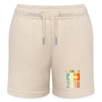 Légendaire depuis 2018 Retro Vintage Anniversaire - Short de jogging enfant bio Stanley/Stella - écru doux - Devant