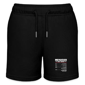 Charpentier Menuisier Humour Cadeau - Short de jogging enfant bio Stanley/Stella - noir - Devant