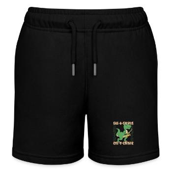 Sax-A-Saurus - TREX am Saxophon - Kinder Organic Joggingshorts Mini Bolter von Stanley/Stella - Schwarz - Vorne