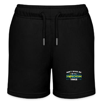 Zwinge Mich Nicht, Meine Schwedische Stimme Zu - Kinder Organic Joggingshorts Mini Bolter von Stanley/Stella - Schwarz - Vorne