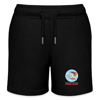 Aquarium Fish Dad Aquaristics Aquarist Gift - Kids Organic Sweat Shorts by Stanley/Stella - black - Front
