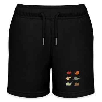 Escargots Rétro Vintage - Short de jogging enfant bio Stanley/Stella - noir - Devant