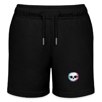 Skull Gothic Styl - Kids Organic Sweat Shorts by Stanley/Stella - black - Front