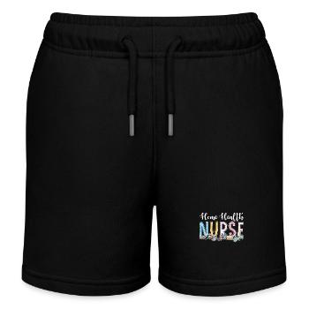 Nurses at home - Kids Organic Sweat Shorts by Stanley/Stella - black - Front