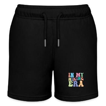 Hiking Wanderer Retro Groovy - Kids Organic Sweat Shorts by Stanley/Stella - black - Front