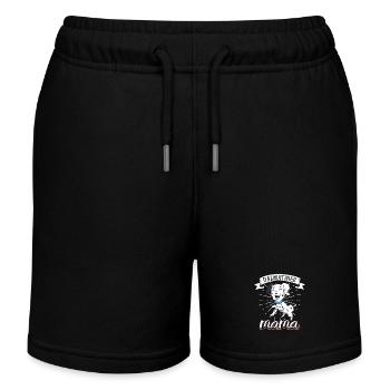 Dalmatian Mom - Dalmatian - Kids Organic Sweat Shorts by Stanley/Stella - black - Front