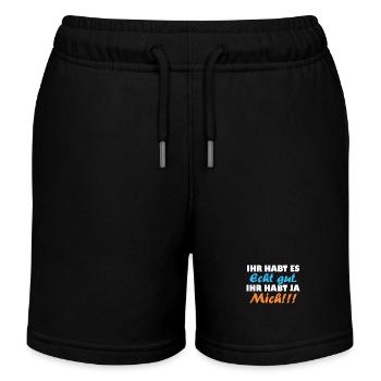 ihr habt es echt gut ihr habt ja mich - Kinder Organic Joggingshorts Mini Bolter von Stanley/Stella - Schwarz - Vorne
