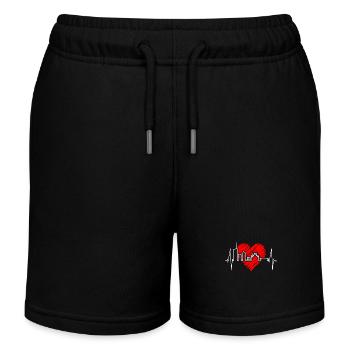 Mailand Skyline Italien Herzschlag Fan Love Milano - Kinder Organic Joggingshorts Mini Bolter von Stanley/Stella - Schwarz - Vorne