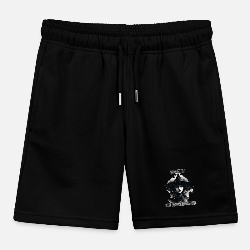 Witch, Queen of the Cobweb Castle Kids Organic Sweat Shorts by Stanley/Stella