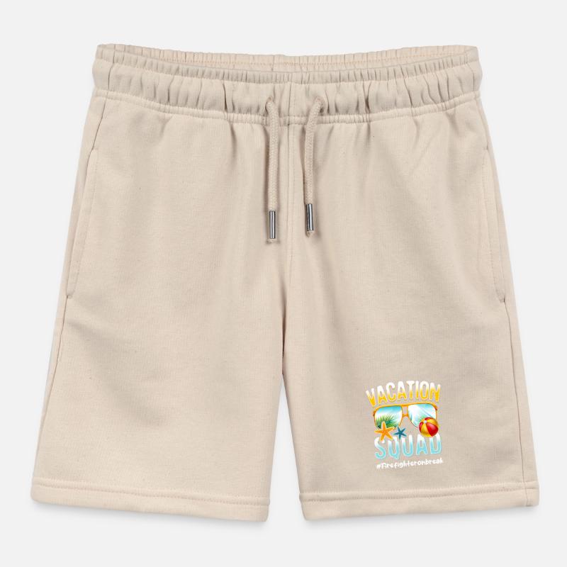 Escouade de vacances des pompiers #Firefighteronbreak Short de jogging enfant bio Stanley/Stella