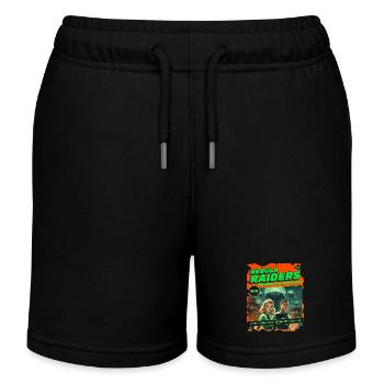 Nebula Raiders, 50er, 1950 Comic, Weltall Weltraum - Kinder Organic Joggingshorts Mini Bolter von Stanley/Stella - Schwarz - Vorne