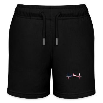 Washington D.C. Skyline Herzschlag USA Ostküste - Kinder Organic Joggingshorts Mini Bolter von Stanley/Stella - Schwarz - Vorne