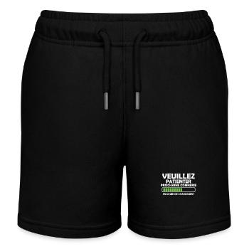 Veuillez Patienter Prochaine connerie en cours - Short de jogging enfant bio Stanley/Stella - noir - Devant