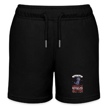 Labrador Retriever Glitter - Kids Organic Sweat Shorts by Stanley/Stella - black - Front