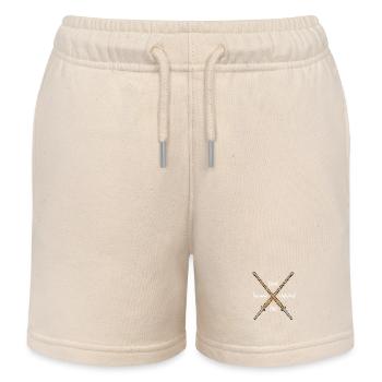 Japanese Martial Arts - Kendo - Kids Organic Sweat Shorts by Stanley/Stella - soft Ecru - Front