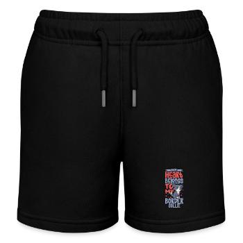 Dog Love - Border Collie - Kids Organic Sweat Shorts by Stanley/Stella - black - Front