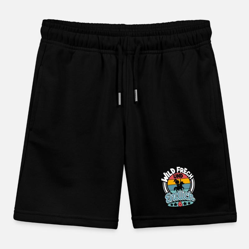 Kindergeburtstag T-Shirt Endlich Wild frech Feier Kinder Organic Joggingshorts Mini Bolter von Stanley/Stella