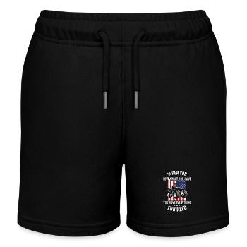 Harvester When You Love What You Have Farming Life - Kinder Organic Joggingshorts Mini Bolter von Stanley/Stella - Schwarz - Vorne