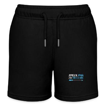 Je peux pas j'ai Tire à L'arc - Short de jogging enfant bio Stanley/Stella - noir - Devant