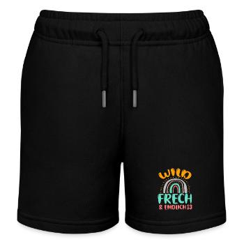 Kindergeburtstag T-Shirt Endlich Wild frech Feier - Kinder Organic Joggingshorts Mini Bolter von Stanley/Stella - Schwarz - Vorne